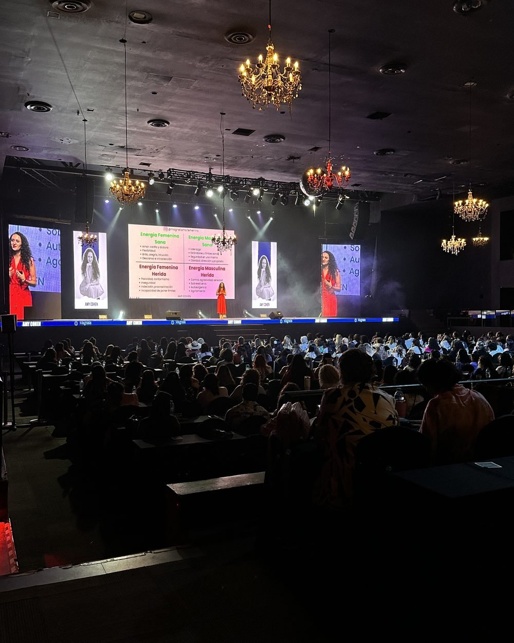 Sala llena de mujeres durante la conferencia